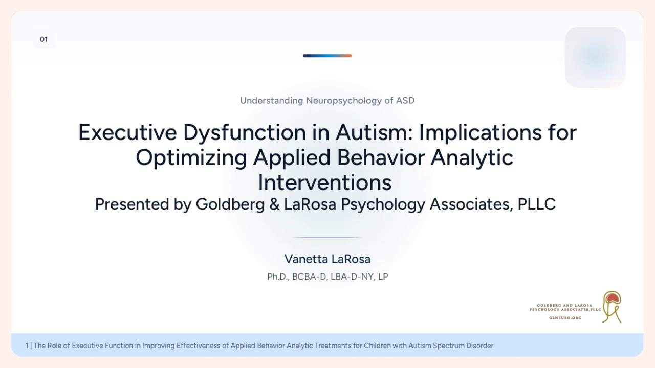 Executive Dysfunction in Autism
